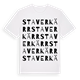 White t-shirt med Staverkärr ordlek t-shirt