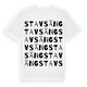 White t-shirt med Stavsäng ordlek t-shirt
