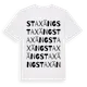 White t-shirt med Staxäng ordlek t-shirt