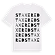White t-shirt med Staxered ordlek t-shirt