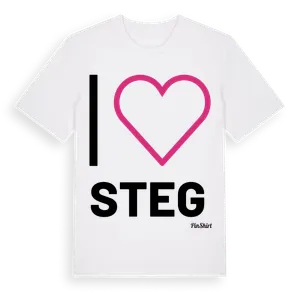 Jag älskar Steg t-shirt stort tryck – ekologisk bomull t-shirt från Pinshirt
