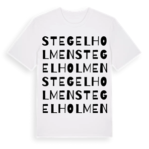 Stegelholmen ordlek t-shirt – ekologisk bomull t-shirt från Pinshirt
