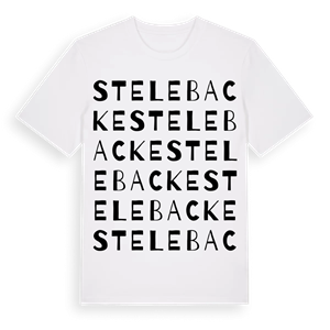 Stelebacke ordlek t-shirt – ekologisk bomull t-shirt från Pinshirt