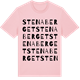 Pink Cotton t-shirt med Stenaberget ordlek t-shirt