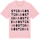 Pink Cotton t-shirt med Stenabo ordlek t-shirt