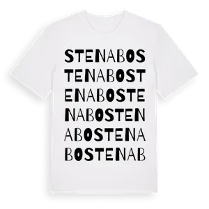Stenabo ordlek t-shirt – ekologisk bomull t-shirt från Pinshirt
