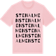 Pink Cotton t-shirt med Stenalmen ordlek t-shirt