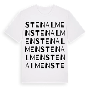 Stenalmen ordlek t-shirt – ekologisk bomull t-shirt från Pinshirt
