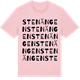 Pink Cotton t-shirt med Stenängen ordlek t-shirt