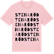 Pink Cotton t-shirt med Stenaröd ordlek t-shirt
