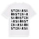 White t-shirt med Stenarsbön ordlek t-shirt
