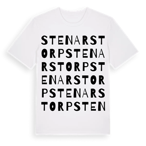 Stenarstorp ordlek t-shirt – ekologisk bomull t-shirt från Pinshirt