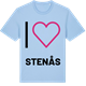 Blue Soul t-shirt med Jag älskar Stenås t-shirt stort tryck