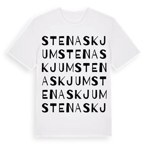 Stenaskjum ordlek t-shirt – ekologisk bomull t-shirt från Pinshirt