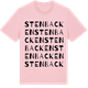 Pink Cotton t-shirt med Stenbacken ordlek t-shirt