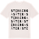 Vintage White t-shirt med Stenberga säteri ordlek t-shirt