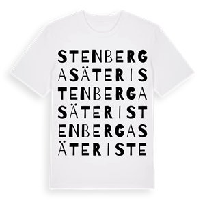 Stenberga säteri ordlek t-shirt – ekologisk bomull t-shirt från Pinshirt
