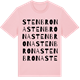 Pink Cotton t-shirt med Stenbrona ordlek t-shirt