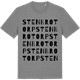 Mid Heather Gray t-shirt med Stenbrotorp ordlek t-shirt