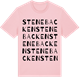 Pink Cotton t-shirt med Stenebacken ordlek t-shirt