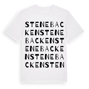 Stenebacken ordlek t-shirt – ekologisk bomull t-shirt från Pinshirt