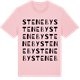 Pink Cotton t-shirt med Steneby ordlek t-shirt