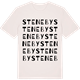 Vintage White t-shirt med Steneby ordlek t-shirt