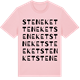 Pink Cotton t-shirt med Steneket ordlek t-shirt