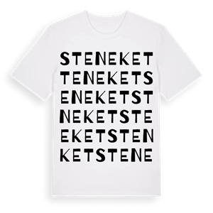 Steneket ordlek t-shirt – ekologisk bomull t-shirt från Pinshirt