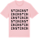 Pink Cotton t-shirt med Stenen ordlek t-shirt