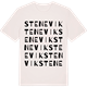 Vintage White t-shirt med Stenevik ordlek t-shirt
