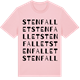 Pink Cotton t-shirt med Stenfallet ordlek t-shirt