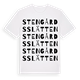 White t-shirt med Stengårdsslätten ordlek t-shirt