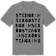 Mid Heather Gray t-shirt med Stengrimseröd ordlek t-shirt