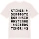 Vintage White t-shirt med Stengrimseröd ordlek t-shirt