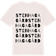 Vintage White t-shirt med Stenhaga Gård ordlek t-shirt