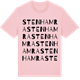 Pink Cotton t-shirt med Stenhamra ordlek t-shirt