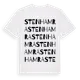 White t-shirt med Stenhamra ordlek t-shirt