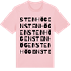 Pink Cotton t-shirt med Stenhögen ordlek t-shirt