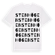 White t-shirt med Stenhögen ordlek t-shirt