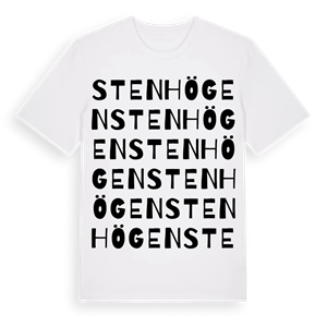 Stenhögen ordlek t-shirt – ekologisk bomull t-shirt från Pinshirt