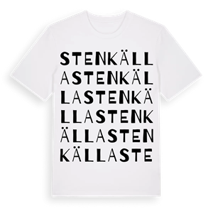 Stenkälla ordlek t-shirt – ekologisk bomull t-shirt från Pinshirt