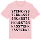 Pink Cotton t-shirt med Stenkas ordlek t-shirt
