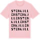 Pink Cotton t-shirt med Stenkullen ordlek t-shirt