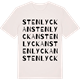 Vintage White t-shirt med Stenlyckan ordlek t-shirt