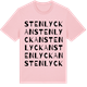 Pink Cotton t-shirt med Stenlyckan ordlek t-shirt