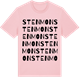 Pink Cotton t-shirt med Stenmon ordlek t-shirt