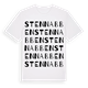 White t-shirt med Stennabben ordlek t-shirt