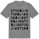 Mid Heather Gray t-shirt med Stenöjan ordlek t-shirt