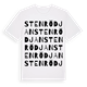 White t-shirt med Stenrödjan ordlek t-shirt